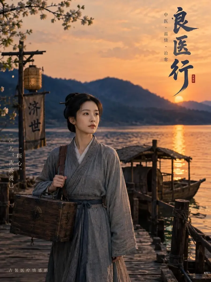 春风一度渡短剧封面，古装题材，72集竖屏短剧