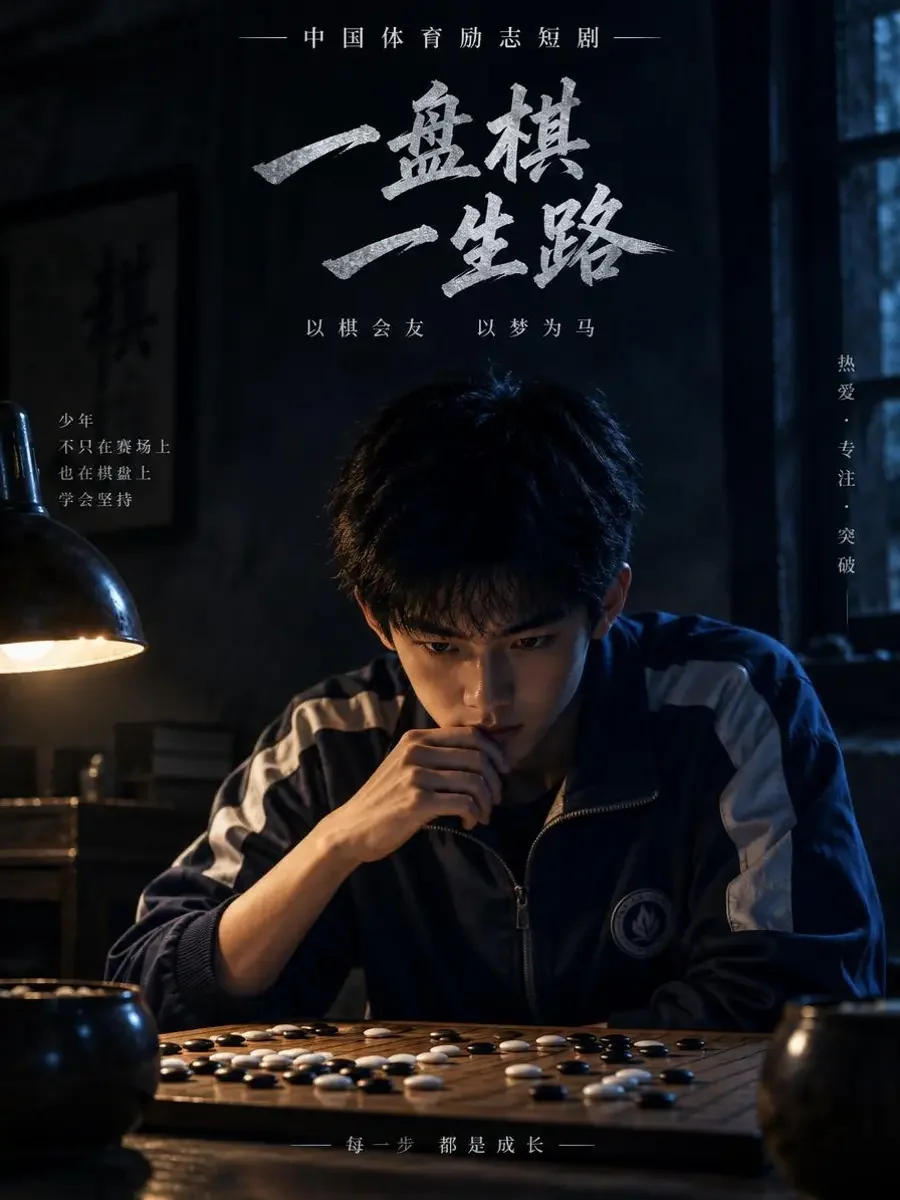 棋手逆转短剧封面，逆袭题材，62集竖屏短剧